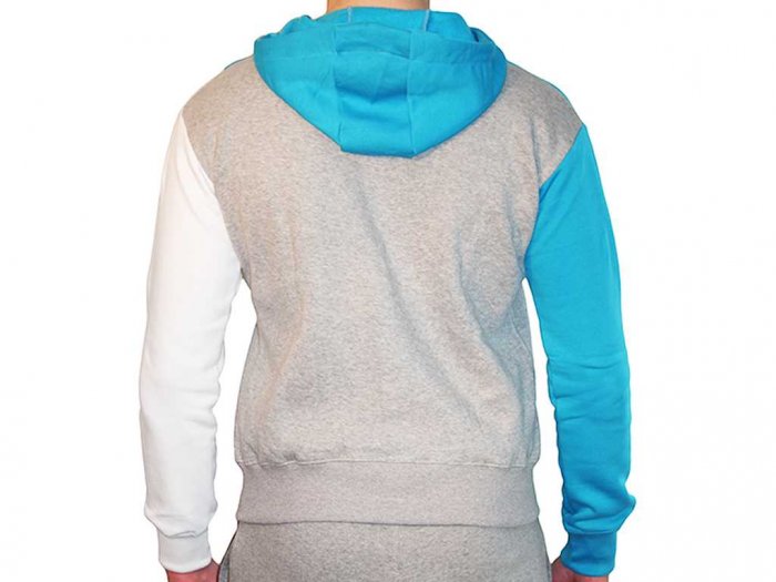 Focus Gymwear hoodie tri panel blauw achterkant man