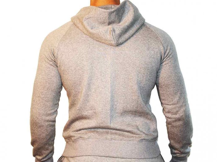 Focus Gymwear hoodie grijs achterkant man